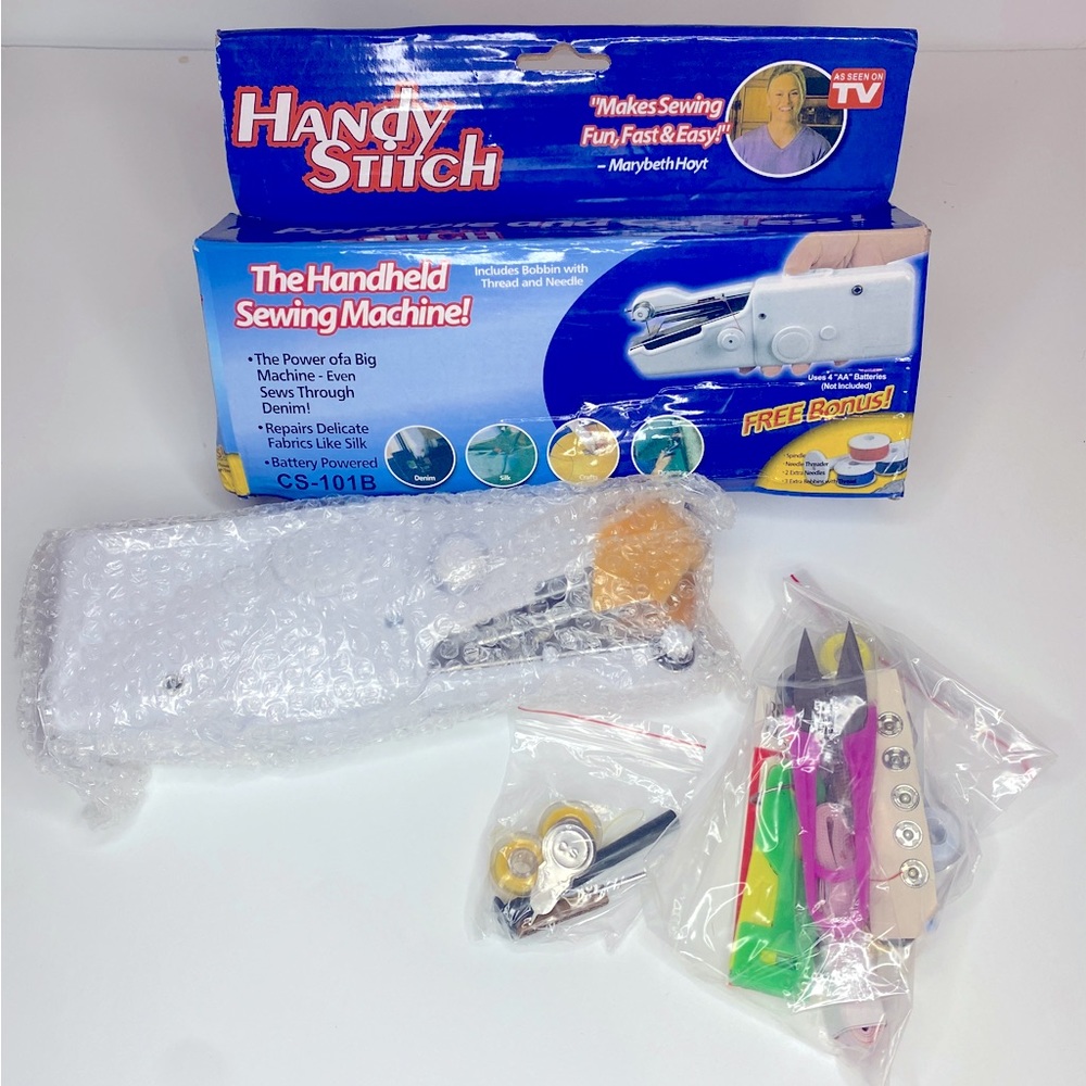 Portable Handy Stitch Battery Power Handheld Sewing Machine NEW Open-Box